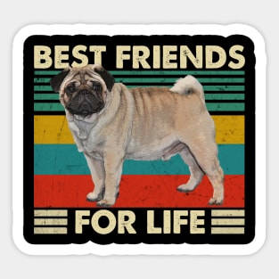 Tail Tales Pug Best Friends For Life Tee for Dog Devotees Sticker